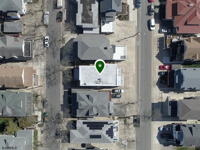 aerial view with a residential view