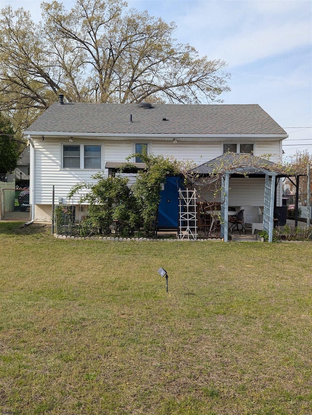 112 Bozarth Ave, Glendora, NJ 08029 - rear view of house with fence, a yard, and a patio area