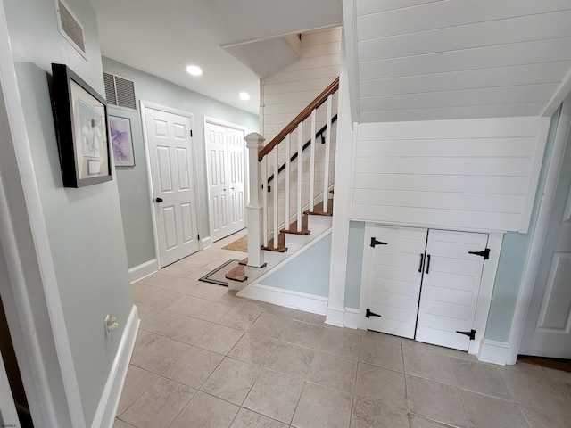 305 57th St Unit 305, Ocean City, NJ 08226 - interior space with tile patterned floors, visible vents, recessed lighting, and baseboards