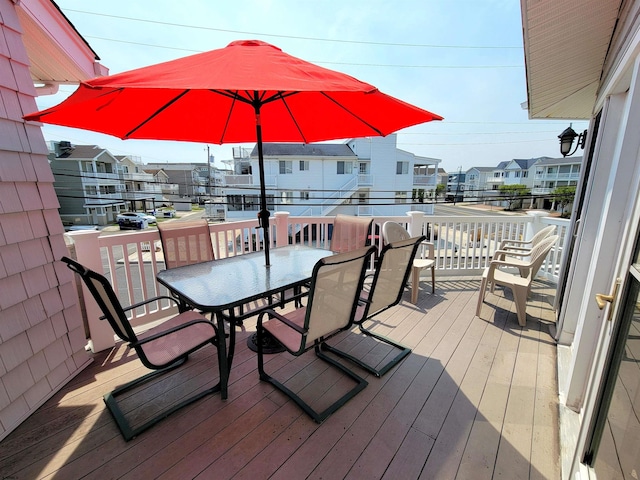 305 57th St Unit 305, Ocean City, NJ 08226 - deck with a residential view and outdoor dining area