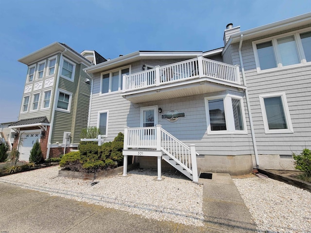 305 57th St Unit 305, Ocean City, NJ 08226 - multi unit property featuring a chimney, a balcony, and crawl space
