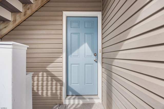 view of exterior entry