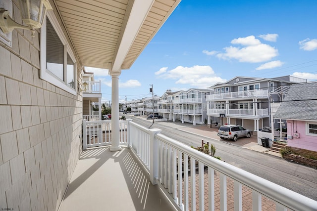 balcony with a residential view