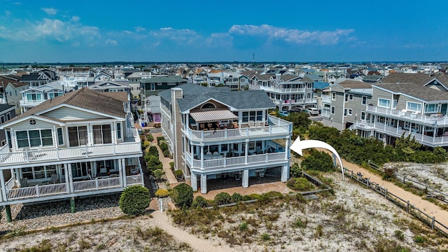 drone / aerial view with a residential view