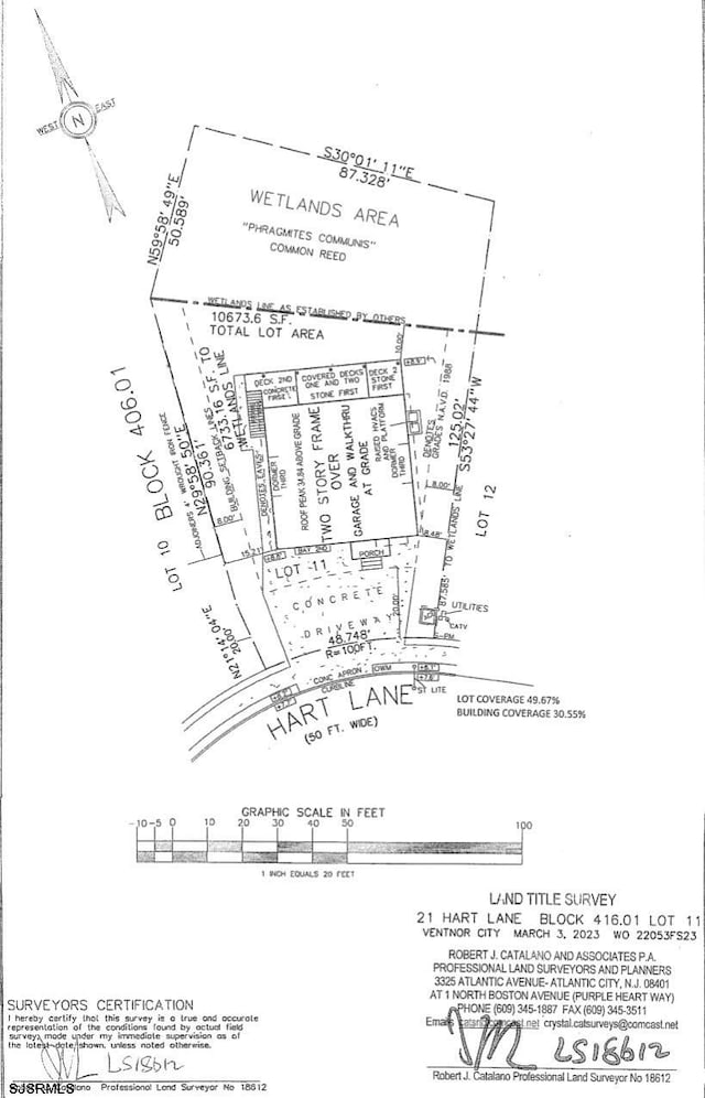 21 Hart Ln, Ventnor, NJ 08406 - survey map / technical document