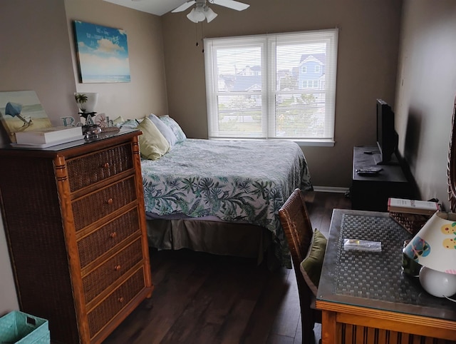 bedroom featuring wood finished floors