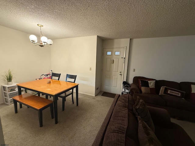 25 Liberty Ct Unit 25, Galloway Township, NJ 08205 - carpeted dining area featuring an inviting chandelier and a textured ceiling