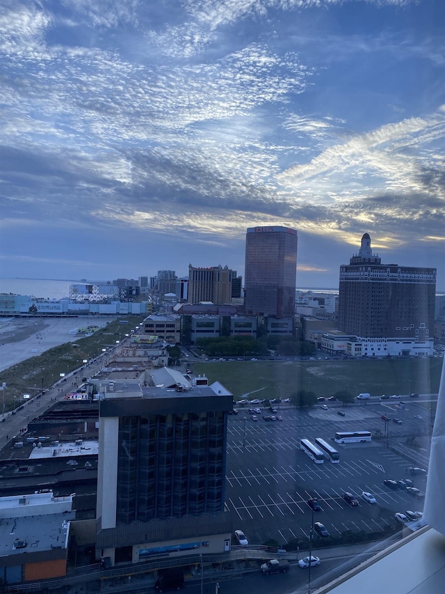 view of city with a water view