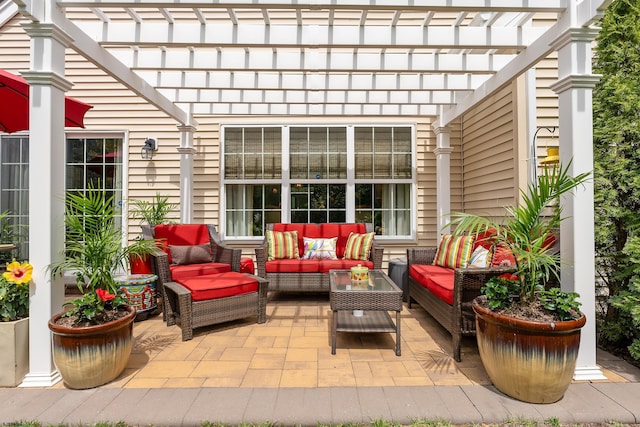 220 Ivy Rd, Egg Harbor Township, NJ 08234 - view of patio / terrace featuring a pergola and an outdoor hangout area