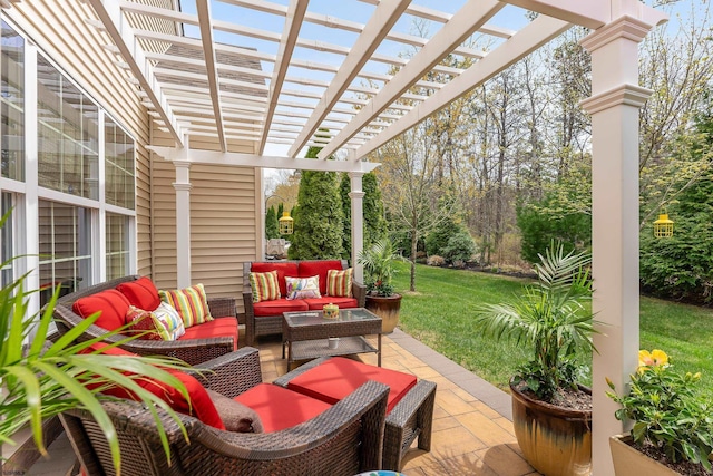 220 Ivy Rd, Egg Harbor Township, NJ 08234 - view of patio with a pergola and an outdoor hangout area