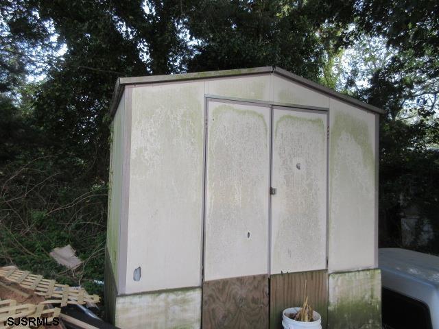 view of shed