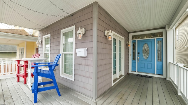 exterior space featuring covered porch