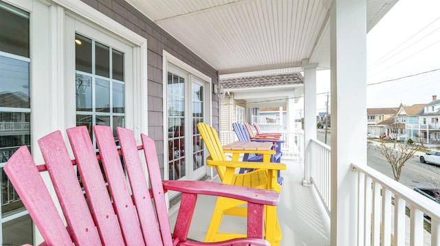 balcony with covered porch