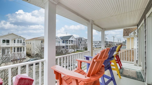 balcony featuring a residential view