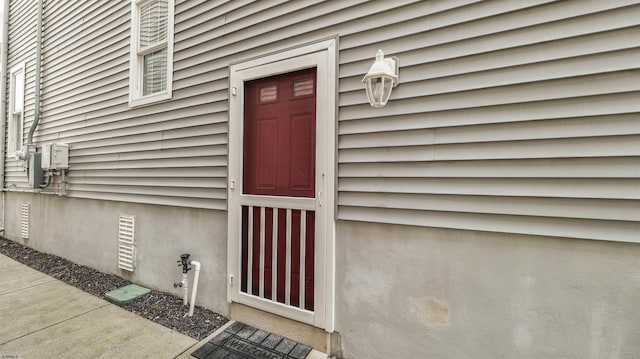view of exterior entry