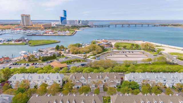 38 Lighthouse Ct Unit 38, Atlantic City, NJ 08401 - aerial view featuring a water view and a residential view