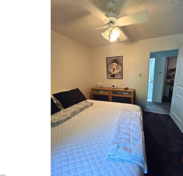306 W Revere Ave, Northfield, NJ 08225 - carpeted bedroom with a textured ceiling and a ceiling fan