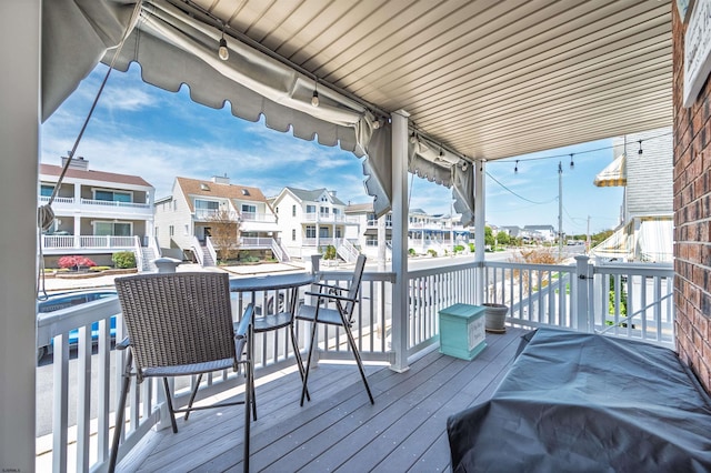 deck featuring a residential view