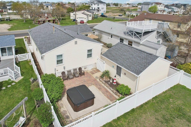 birds eye view of property featuring a residential view