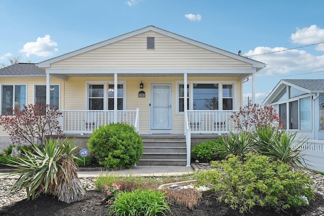 view of front of house with covered porch