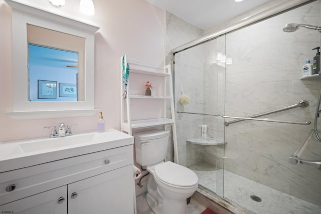 104 Van Sant Ave, Linwood, NJ 08221 - bathroom with vanity, toilet, and a shower stall