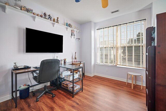 104 Van Sant Ave, Linwood, NJ 08221 - home office with a wealth of natural light, wood finished floors, and visible vents