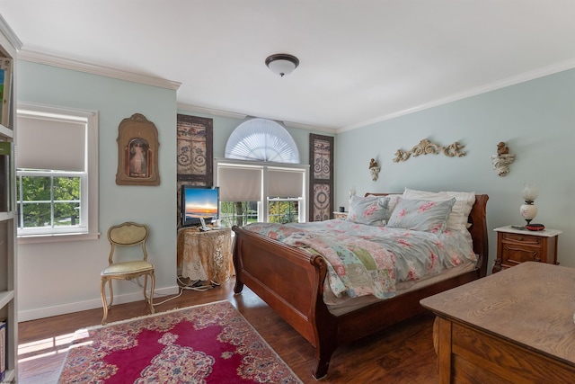 711 Falcon Crest Pl, Smithville, NJ 08205 - bedroom featuring multiple windows, crown molding, wood finished floors, and baseboards
