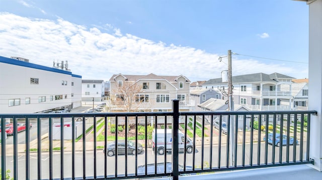 balcony with a residential view
