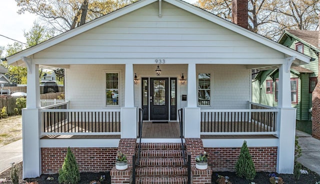 933 Oak Grv, Linwood, NJ 08221 - bungalow featuring a chimney and a porch