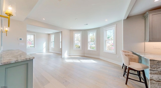 933 Oak Grv, Linwood, NJ 08221 - living room featuring recessed lighting, baseboards, and light wood-type flooring