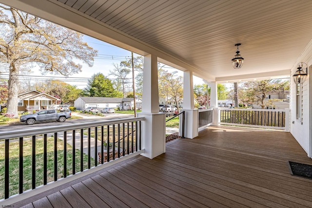 933 Oak Grv, Linwood, NJ 08221 - deck featuring covered porch and a residential view