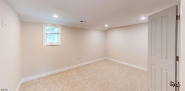 933 Oak Grv, Linwood, NJ 08221 - basement featuring recessed lighting, baseboards, light colored carpet, and visible vents