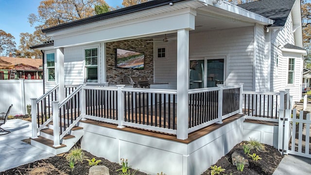 933 Oak Grv, Linwood, NJ 08221 - wooden deck with a patio area, fence, and area for grilling