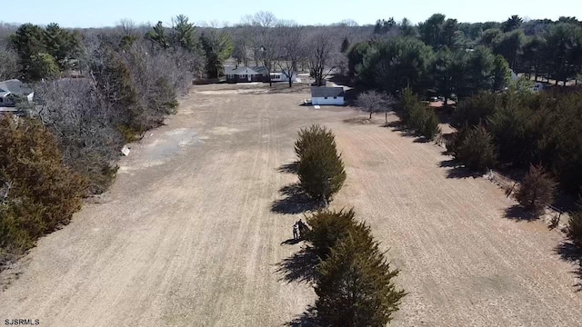 drone / aerial view with a rural view