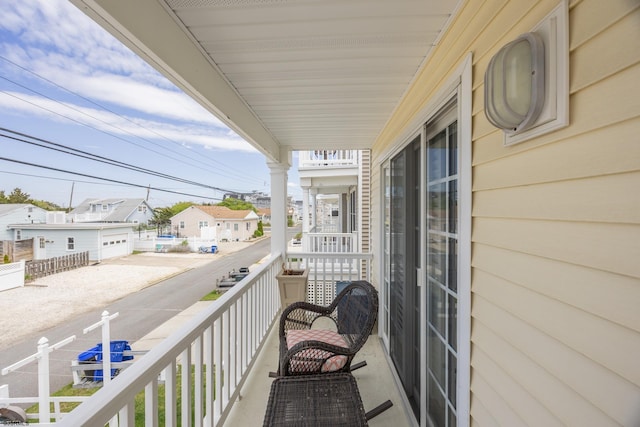 balcony with a residential view