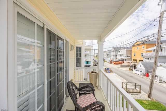 balcony featuring a residential view