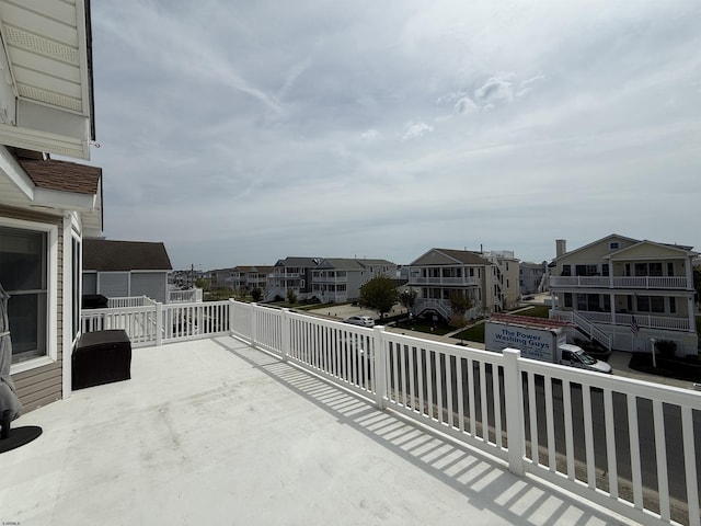 view of patio / terrace featuring a residential view