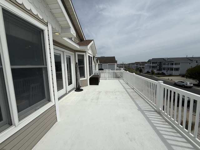 balcony featuring a residential view