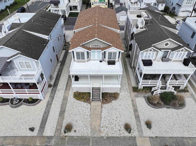 drone / aerial view with a residential view