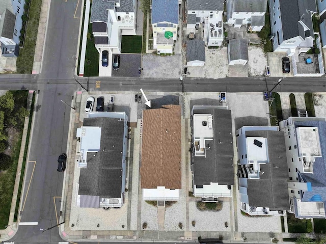 bird's eye view with a residential view