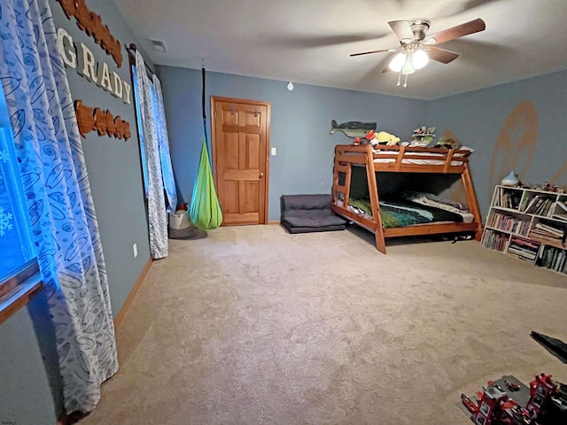7 Staples Ct, Beesleys Point, NJ 08223 - bedroom featuring carpet floors, baseboards, and a ceiling fan