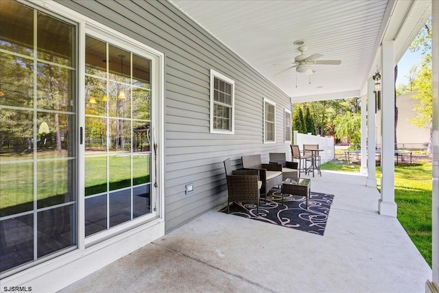 5905 Hickory St, Mays Landing, NJ 08330 - view of patio / terrace featuring a ceiling fan