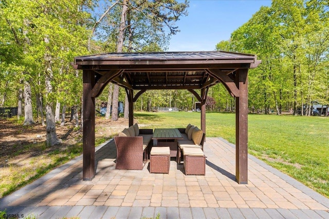 5905 Hickory St, Mays Landing, NJ 08330 - view of patio / terrace with a gazebo and an outdoor hangout area