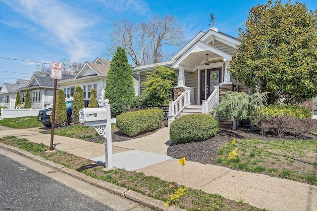view of front of property with covered porch
