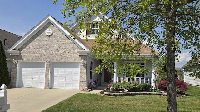 329 Mcclellan Rd, Egg Harbor Township, NJ 08234 - craftsman inspired home featuring concrete driveway, a front yard, a porch, and a garage