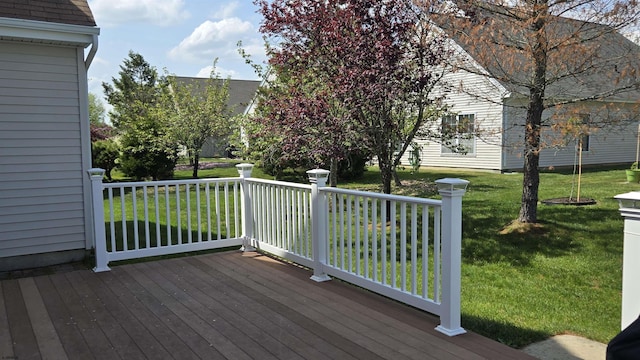 329 Mcclellan Rd, Egg Harbor Township, NJ 08234 - wooden deck featuring a lawn