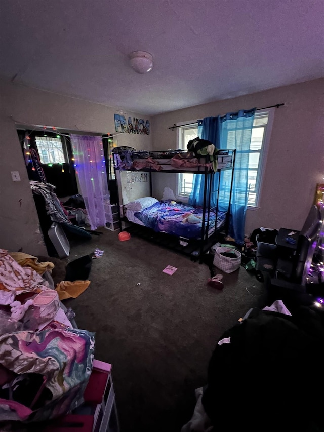 bedroom with carpet floors