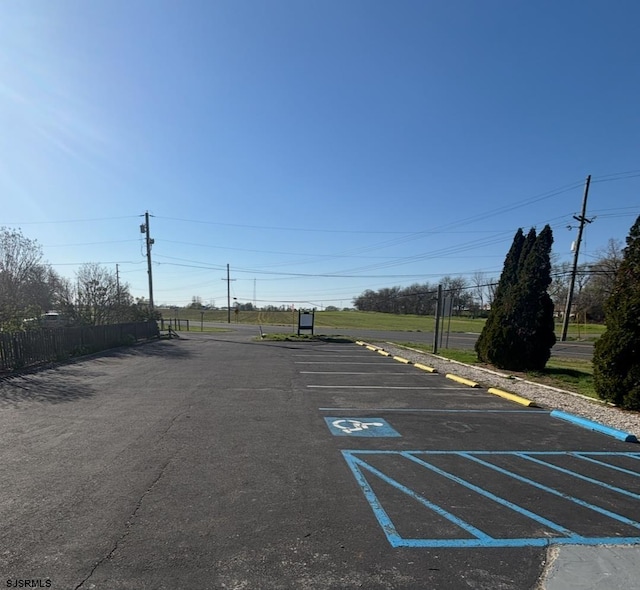 view of uncovered parking lot