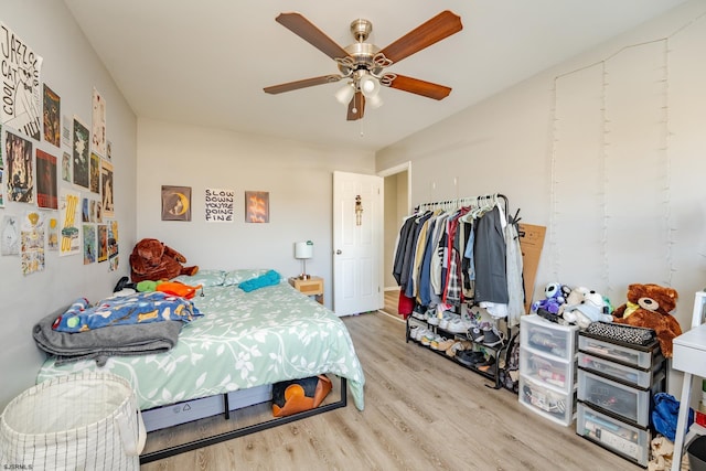 464 S Ash Ave, Galloway Township, NJ 08205 - bedroom featuring wood finished floors and ceiling fan