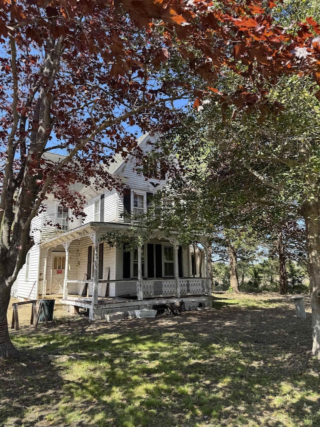 1653 Somers Point Rd, Egg Harbor Township, NJ 08234 - view of front of home featuring covered porch and a front lawn